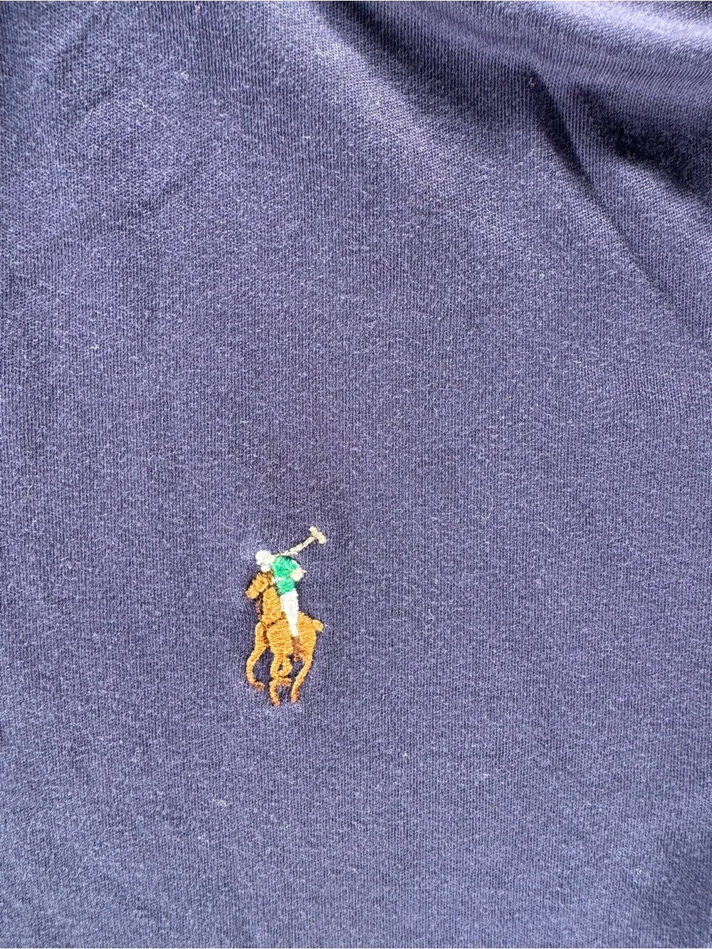 Ralph Lauren Navy Boys Polo Shirt with Multicolor Pony Logo